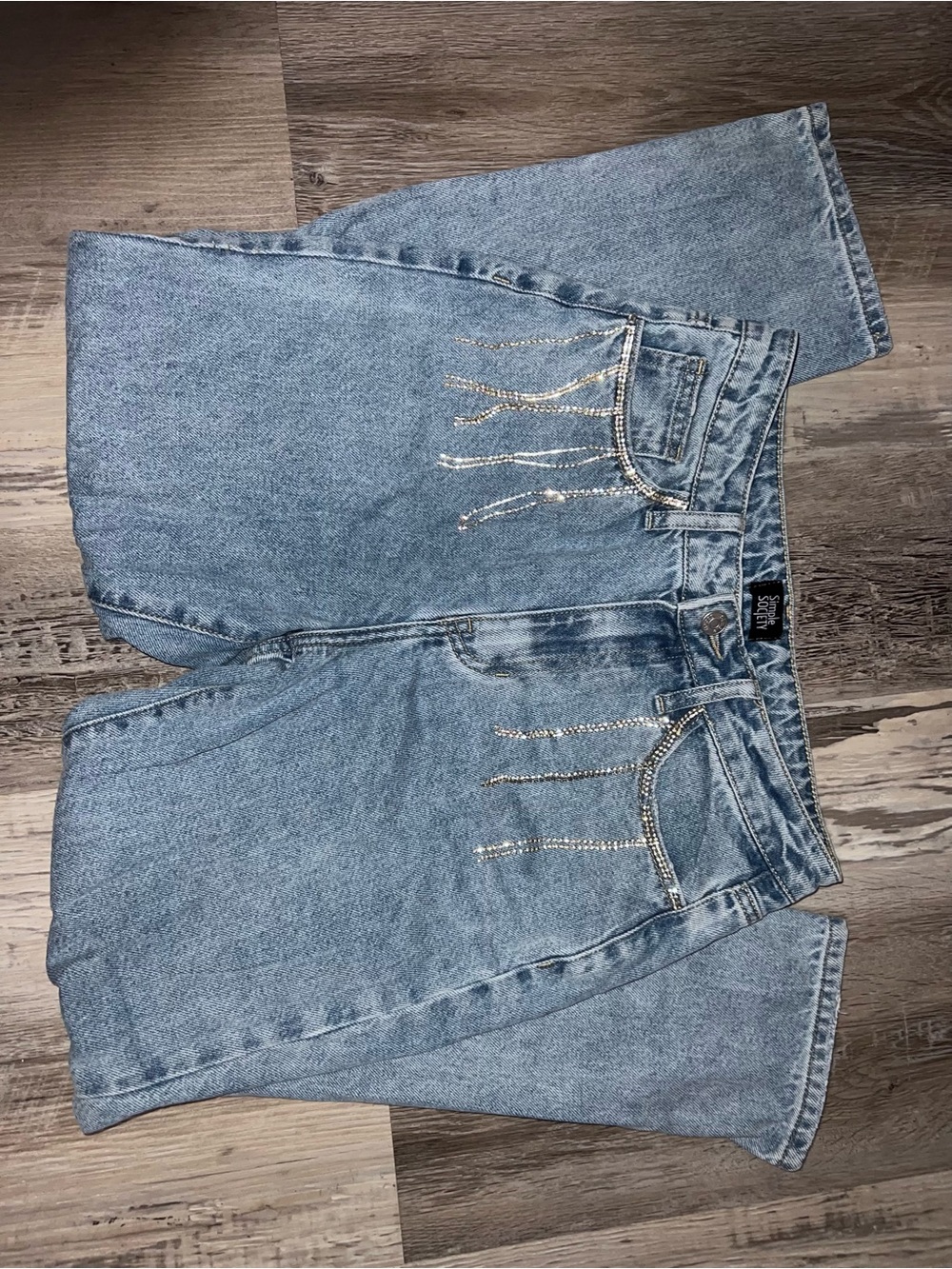 Embellished Light Blue Denim Jeans